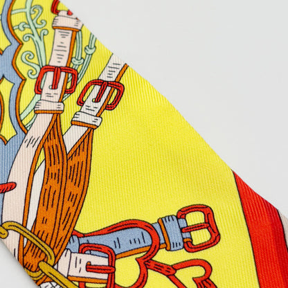 Hermes Hermes Twilly Saddlemaker'S Bouquet Jaune 2025Ss Vif Rouge Silk