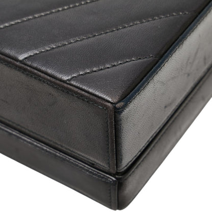 Chanel Chevron V-Stitch Shoulder Bag In Black Lambskin