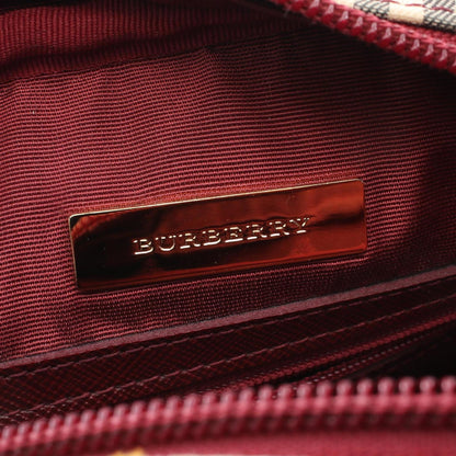 Burberry Nova Check Shoulder Bag Canvas Leather