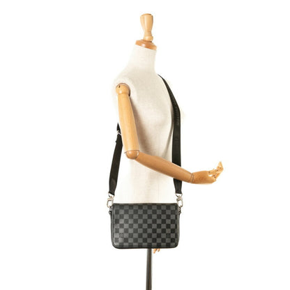 Louis Vuitton Damier Infini Studio Shoulder Bag N50007 Black Pvc Leather