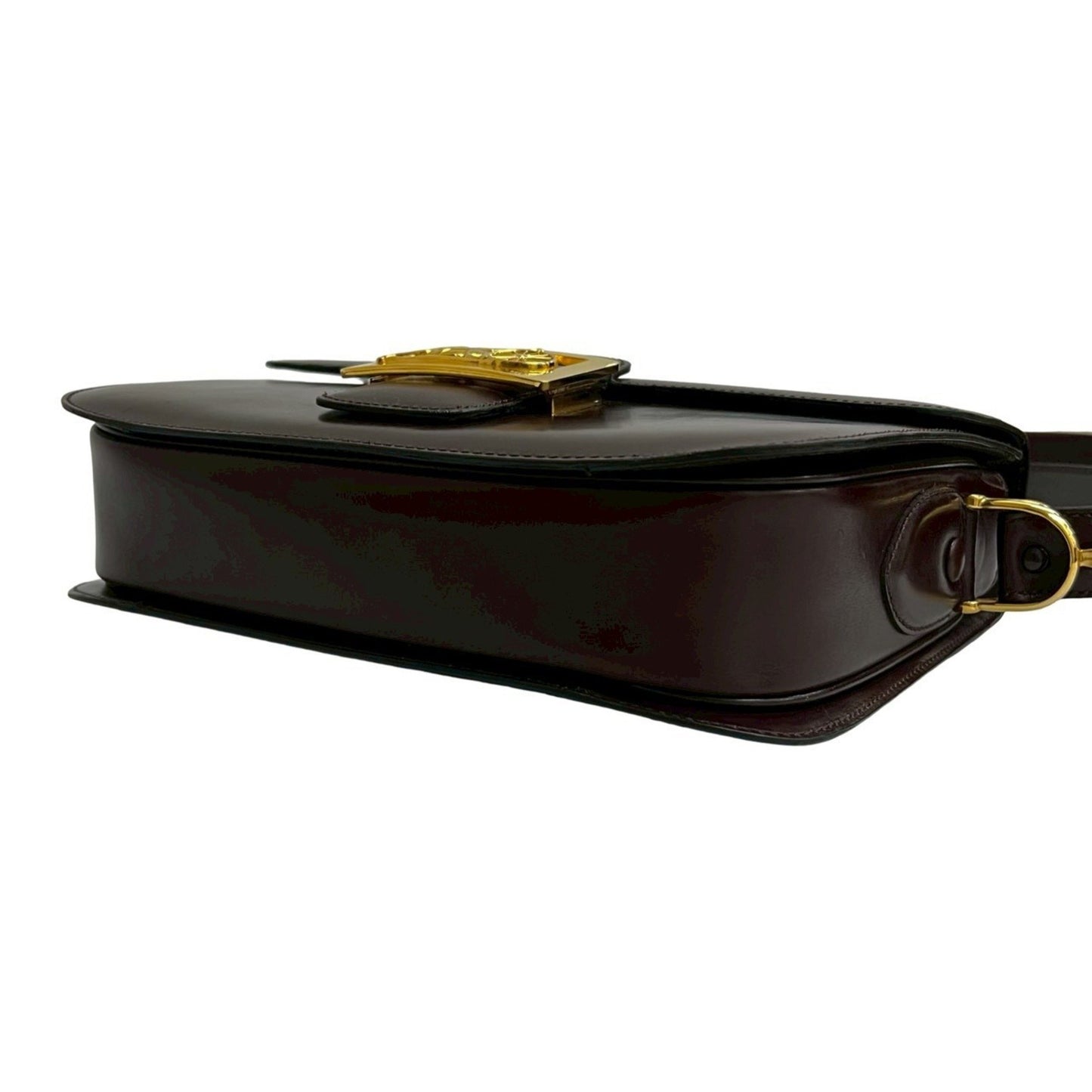 Celine Carriage Leather Shoulder Bag/Pochette/Sacoche In Brown