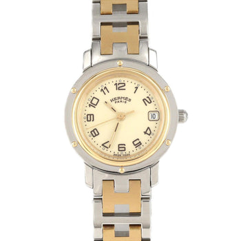 Herms Clipper Two-Tone Cl4.220 Ssxgp Quartz Watch