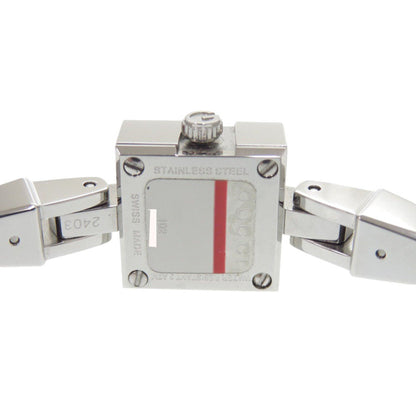 Like New Gucci 102 Stainless Steel Leather Watch With Shell Dial And Brown Quartz Movement