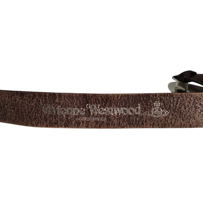 Vivienne Westwood Leather Orb Oval Buckle Belt