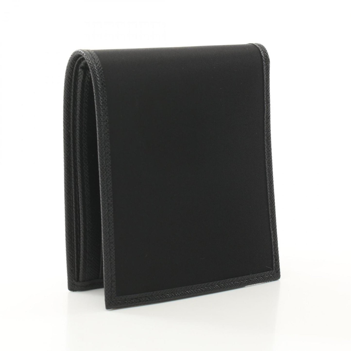 Prada Tessuto+Saffian Bi-Fold Wallet Nylon Saffiano Leather