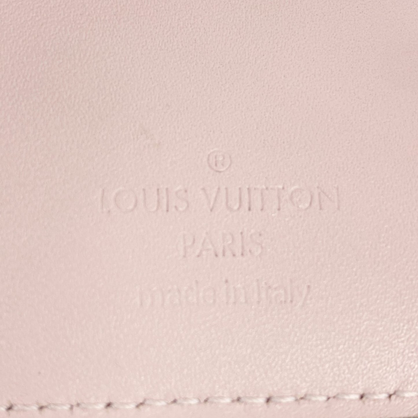 Louis Vuitton Monogram Vernis Portefeuille Cherry Wood Compact Tri-Fold Wallet M61911 Rose Ballerine