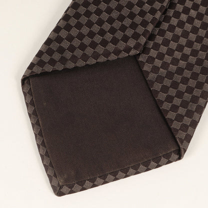 Louis Vuitton Louis Vuitton Micro Damier Silk Cravate Tie Brown