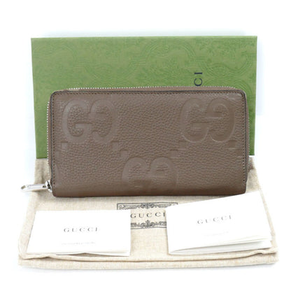 Gucci Jumbo Gg Zip Around Long Wallet Round Taupe 739484