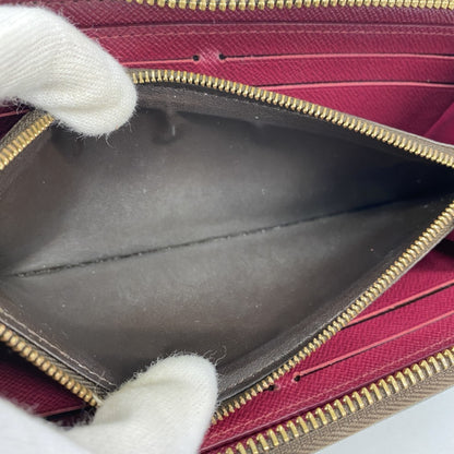 Louis Vuitton Monogram Portefeuille Clemence Long Wallet M60742 Brown Fuchsia
