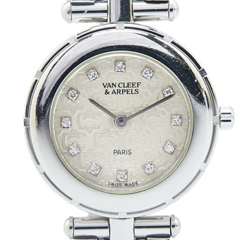 Van Cleef & Arpels La Collection Quartz Watch With Silver Dial And Stainless Steel