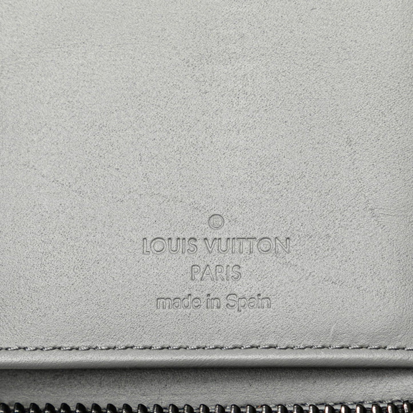 Louis Vuitton Monogram Shadow Zippy Wallet Vertical Long M81384 Grey Leather