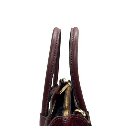 Michael Kors 2-Way Handbag/Shoulder Bag In Bordeaux Leather