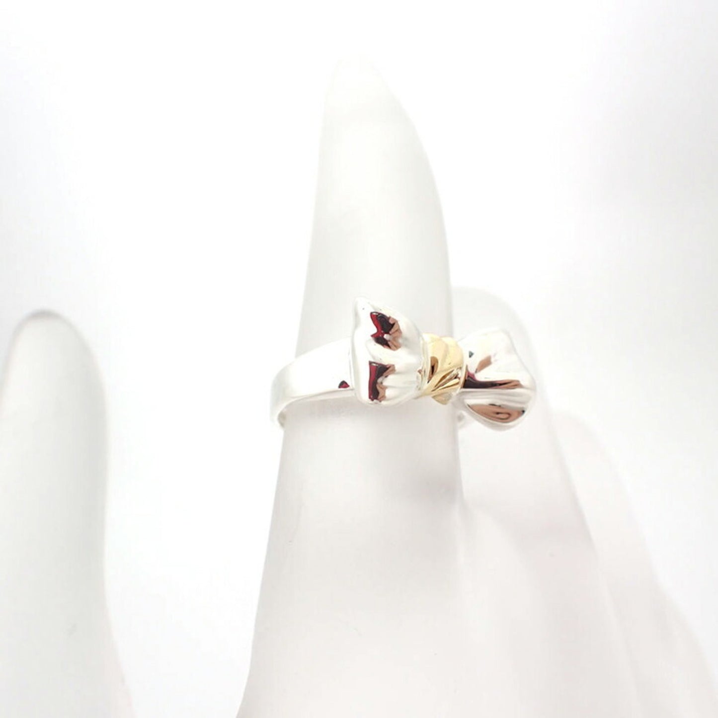 Tiffany 925 750 Ribbon Ring Size 8