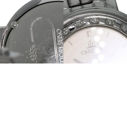 Seiko 8N70-6030 Credor Diamond Watch Stainless
