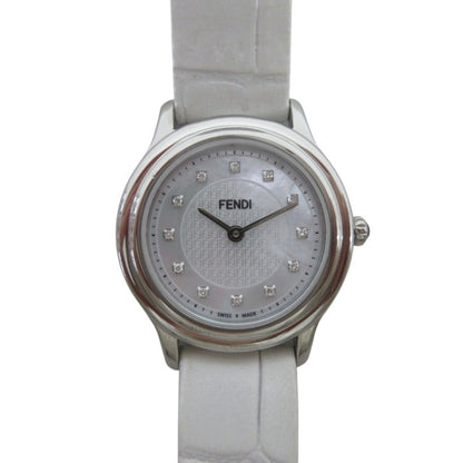Fendi Shell Dial 12P Diamond Watch 25000L White