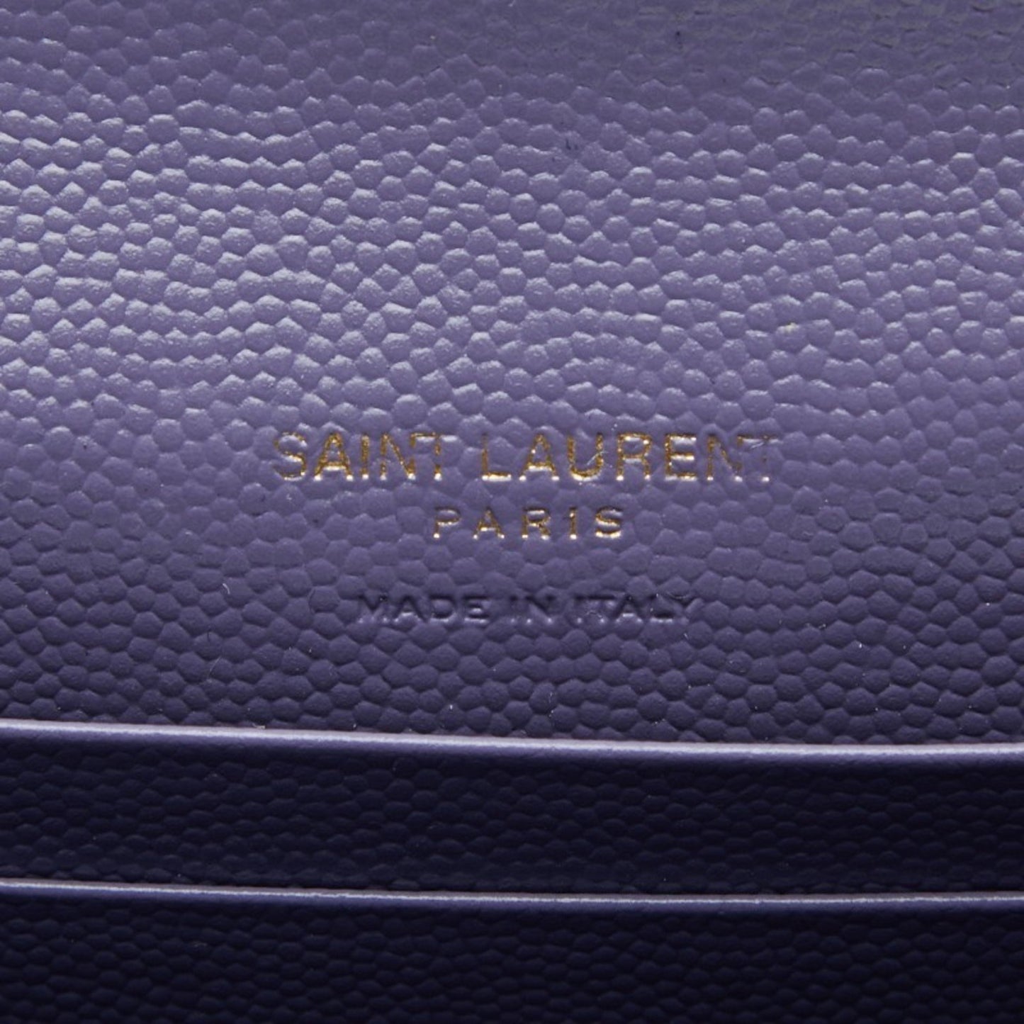 Saint Laurent Ysl Envelope Business Card Case 651026 Purple Leather