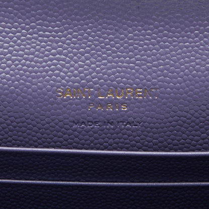 Saint Laurent Ysl Envelope Business Card Case 651026 Purple Leather