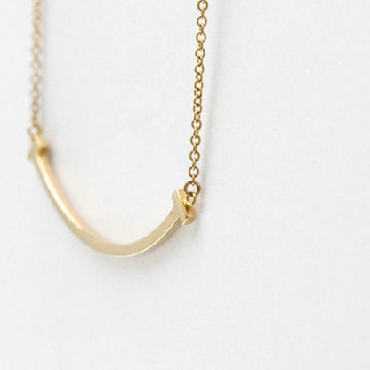 Tiffany Tiffany T Smile Small Necklace Pink Gold (18K) No Stone Men