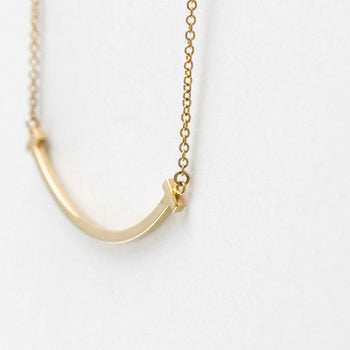 Tiffany Tiffany T Smile Small Necklace Pink Gold (18K) No Stone Men