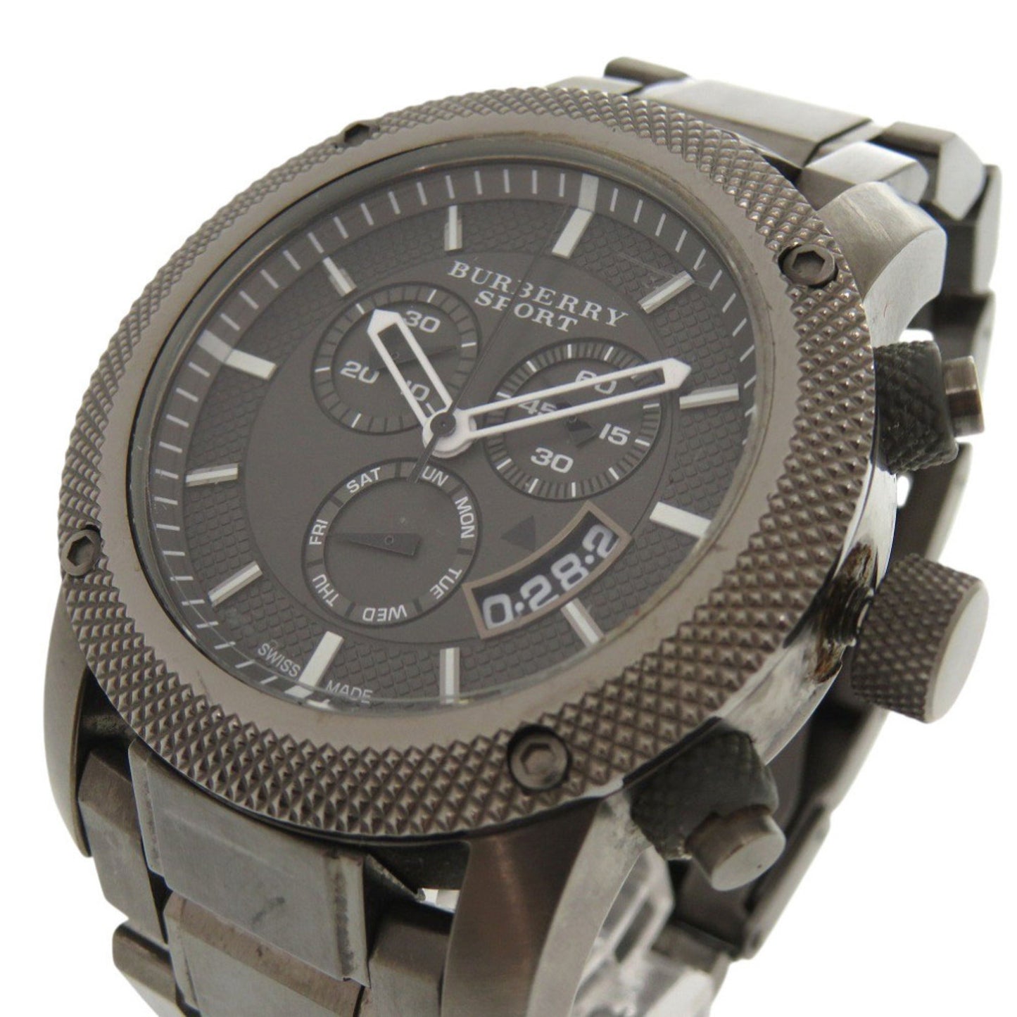 Burberry Sport Bu7716 Chronograph Stainless Steel Brown Quartz Watch 1740 Burberry