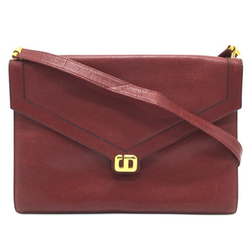 Christian Christian Dior Cdhardware Bag Shawl Shoulder Bag Red Goldhardware