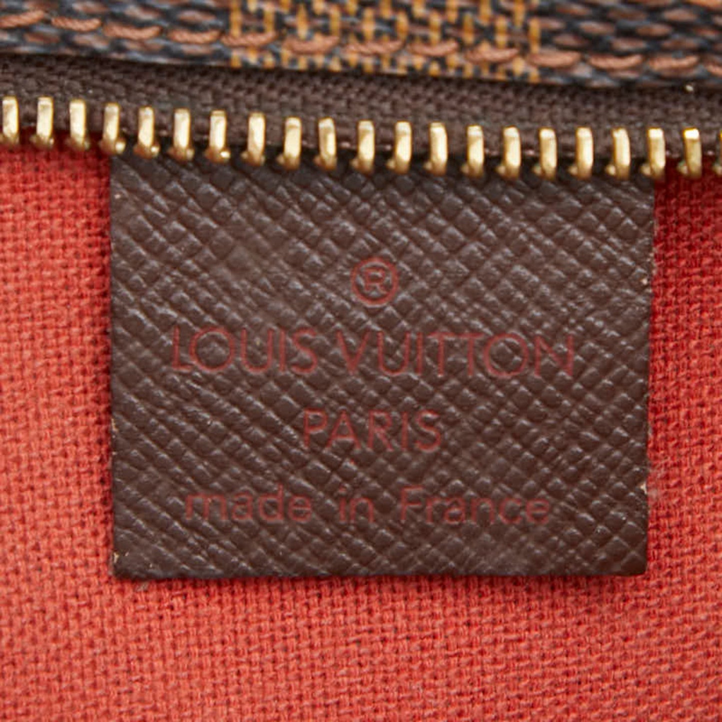 Louis Vuitton Damier Truss Makeup Accessory Pouch Shoulder Bag N51982 Brown Leather