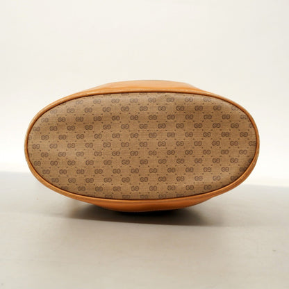 Gucci Micro Gg 001 86 0533 Shoulder Bag In Brown Leather