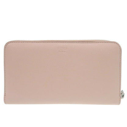 Unused Fendi Bugs Monster 8M0299 Leather Light Pink Long Wallet 0335Fendi