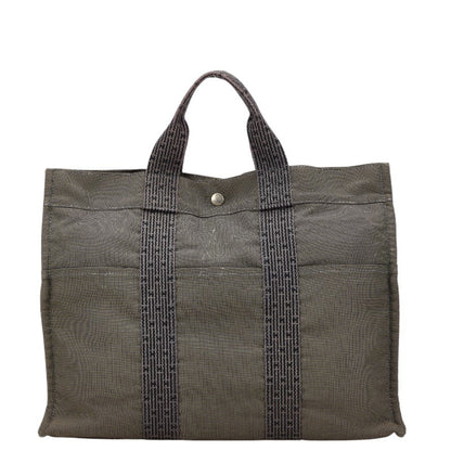 Hermes Air Line Mm Tote Bag Gray Canvas