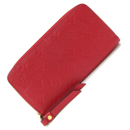 Louis Vuitton Round Long Wallet Monogram Empreinte Zippy M63691 Scarlet Red Zip