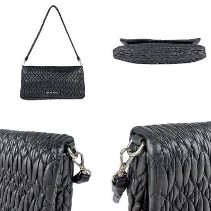 Miu Miu Miu Shoulder Bag In Matelasse Leather