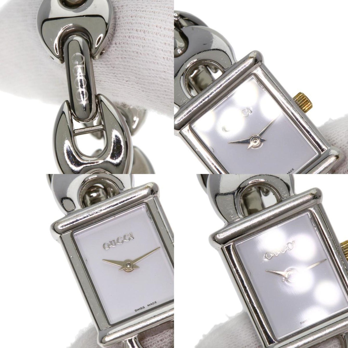 Gucci 1800L Square Face Watch Stainless Steel/Ss