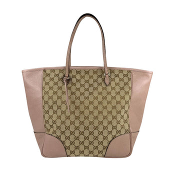 Gucci Handbag Gg Canvas Leather Pink X Brown