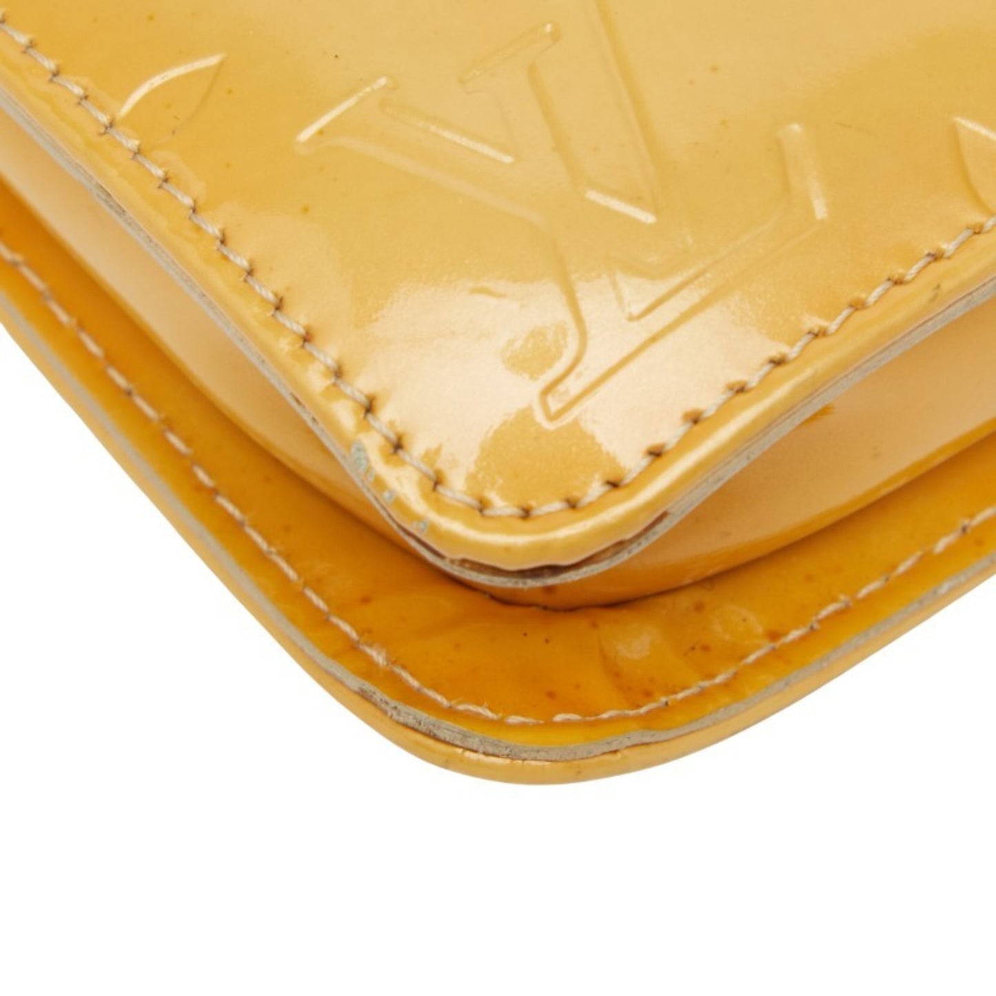 Louis Vuitton Monogram Vernis Lexington Shoulder Bag/Mini Handbag/Pouch M91010 Beige/Yellow Patent