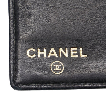 Chanel Coco Mark Long Wallet Black Caviar Skin