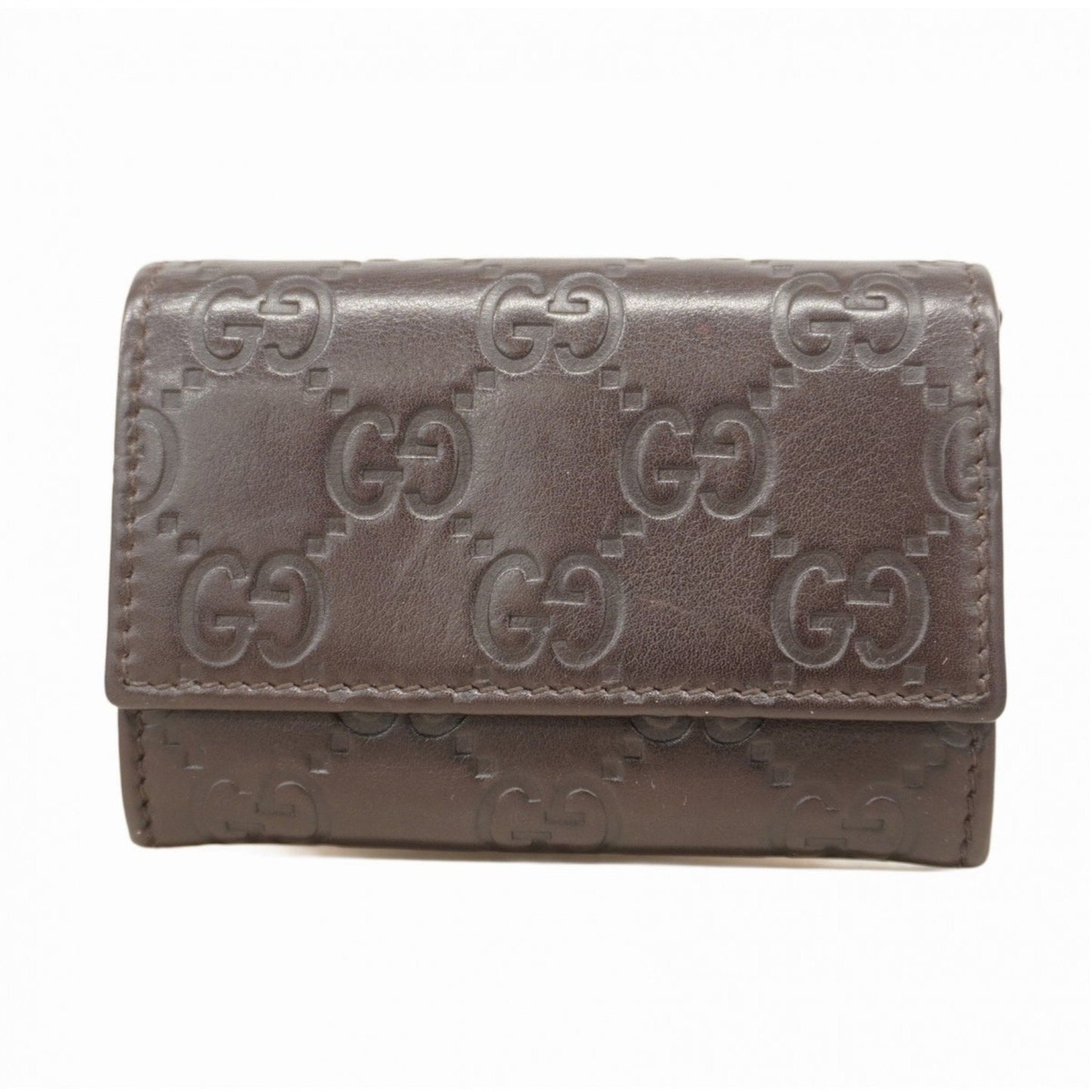 Gucci Wallet/Coin Case Guccissima 120964 Light Brown Leather