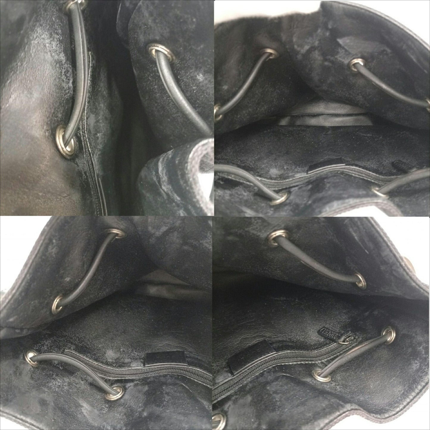 Gucci 001 3748 Handbag Gg Canvas Leather Black Ja-25117