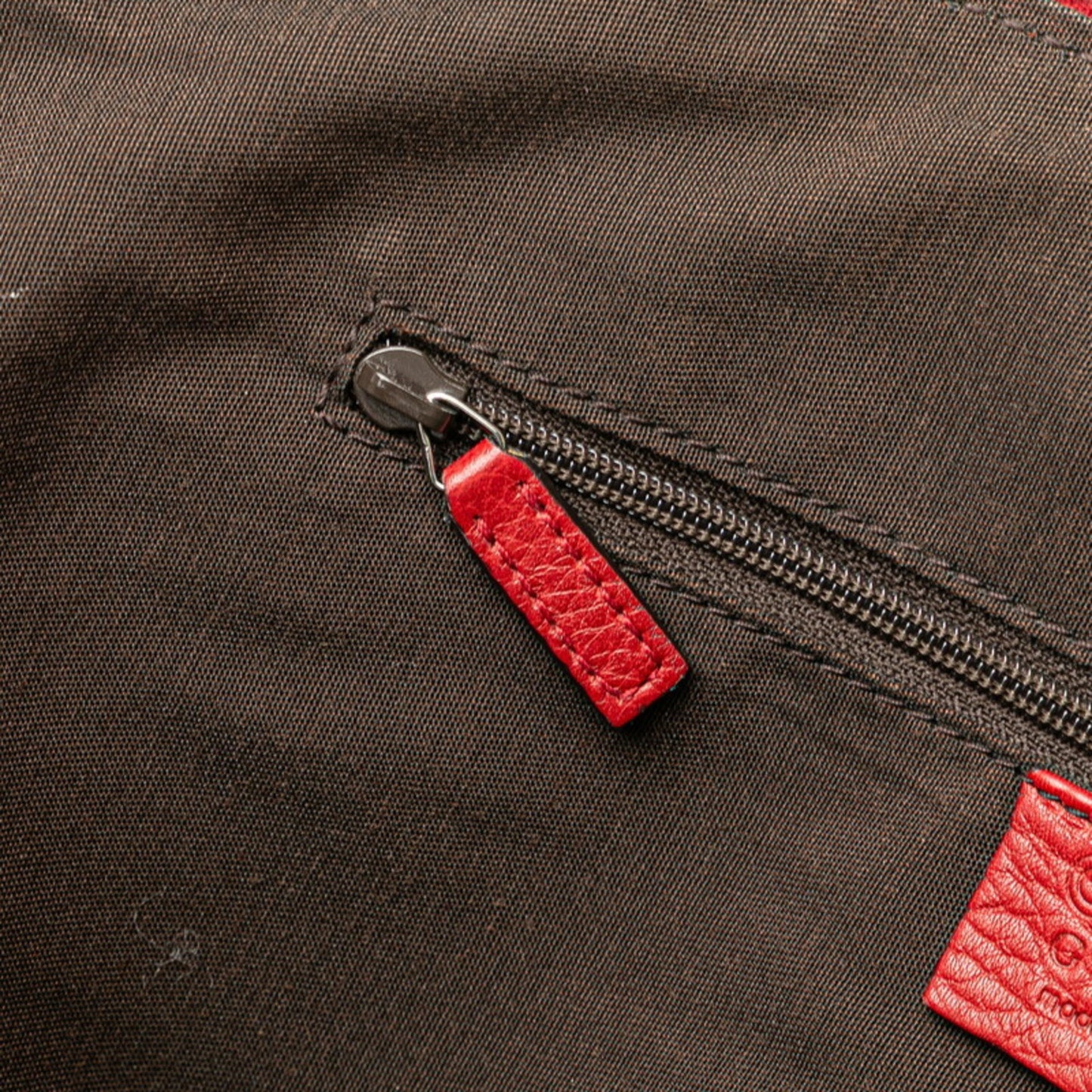 Gucci Webbing Line Handbag/Shoulder Bag 2-Way 420023 Red Leather