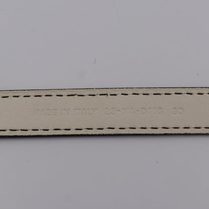 Christian Dior D-Fence Belt Leather Ivory System Gold Metal Fittings Logo Narrow