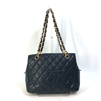Chanel Cc Mark Chain Tote Bag Bag Shoulder Bag Black Gold