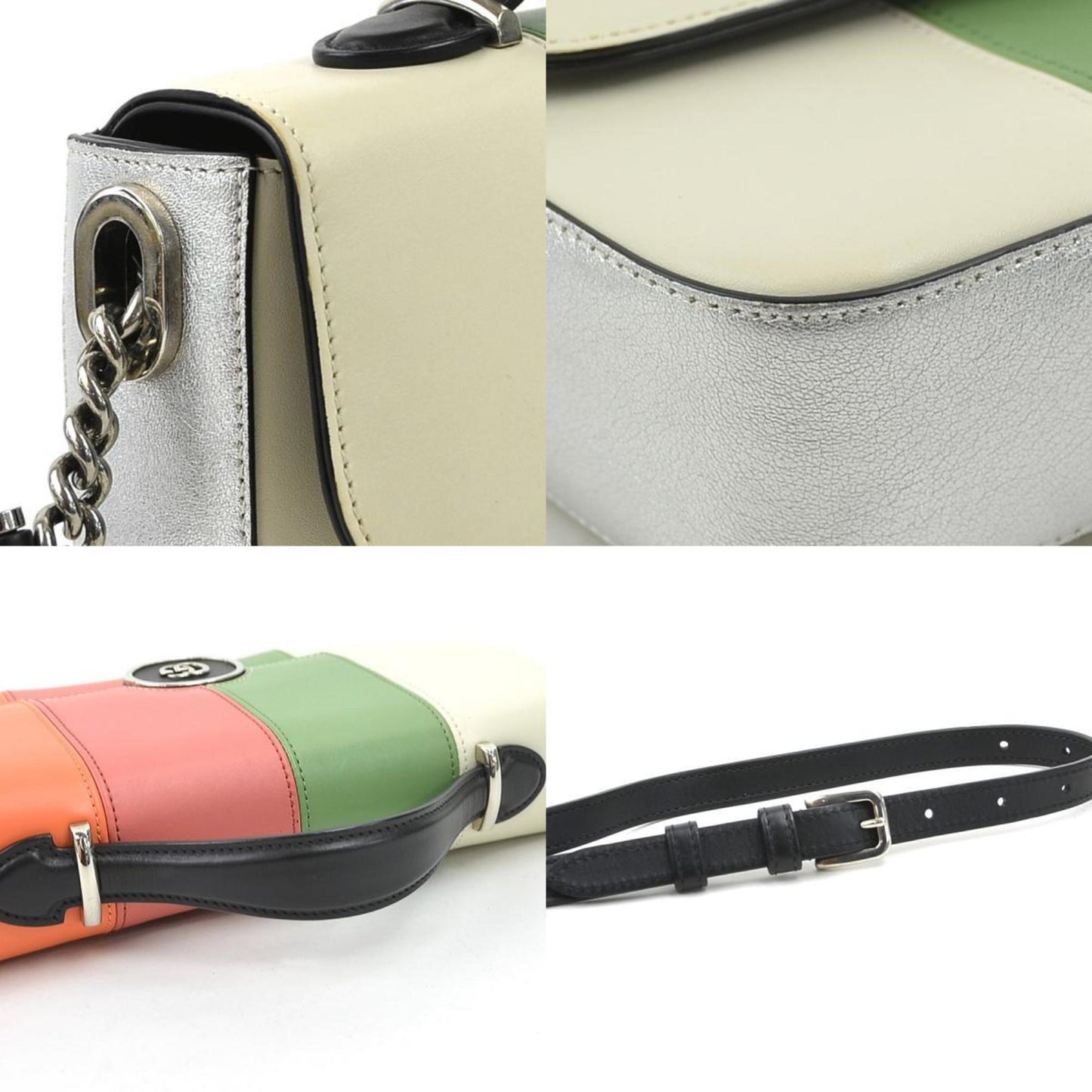 Gucci Shoulder Bag Leather Multicolor