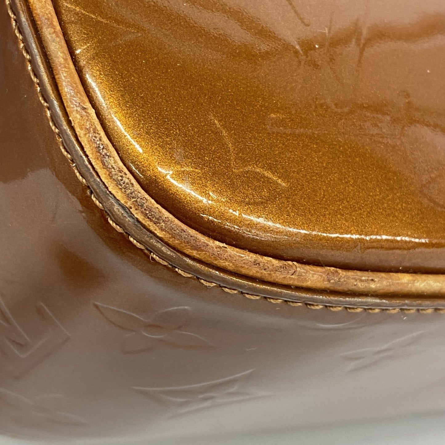 Louis Vuitton Vernis Christie Gm Shoulder Bag M91107 Bronze