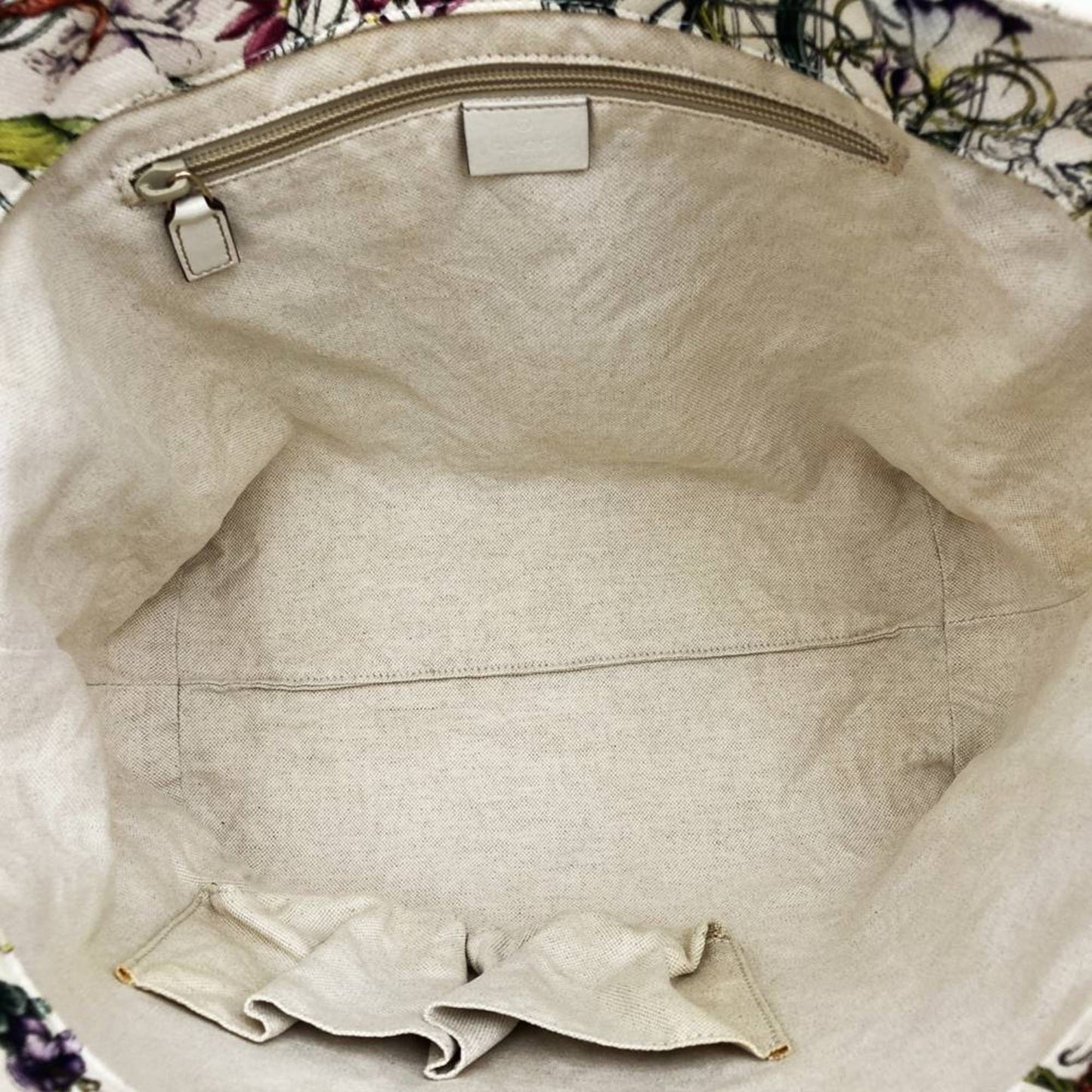 Gucci 282439 Flora Tote Bag Handbag In White