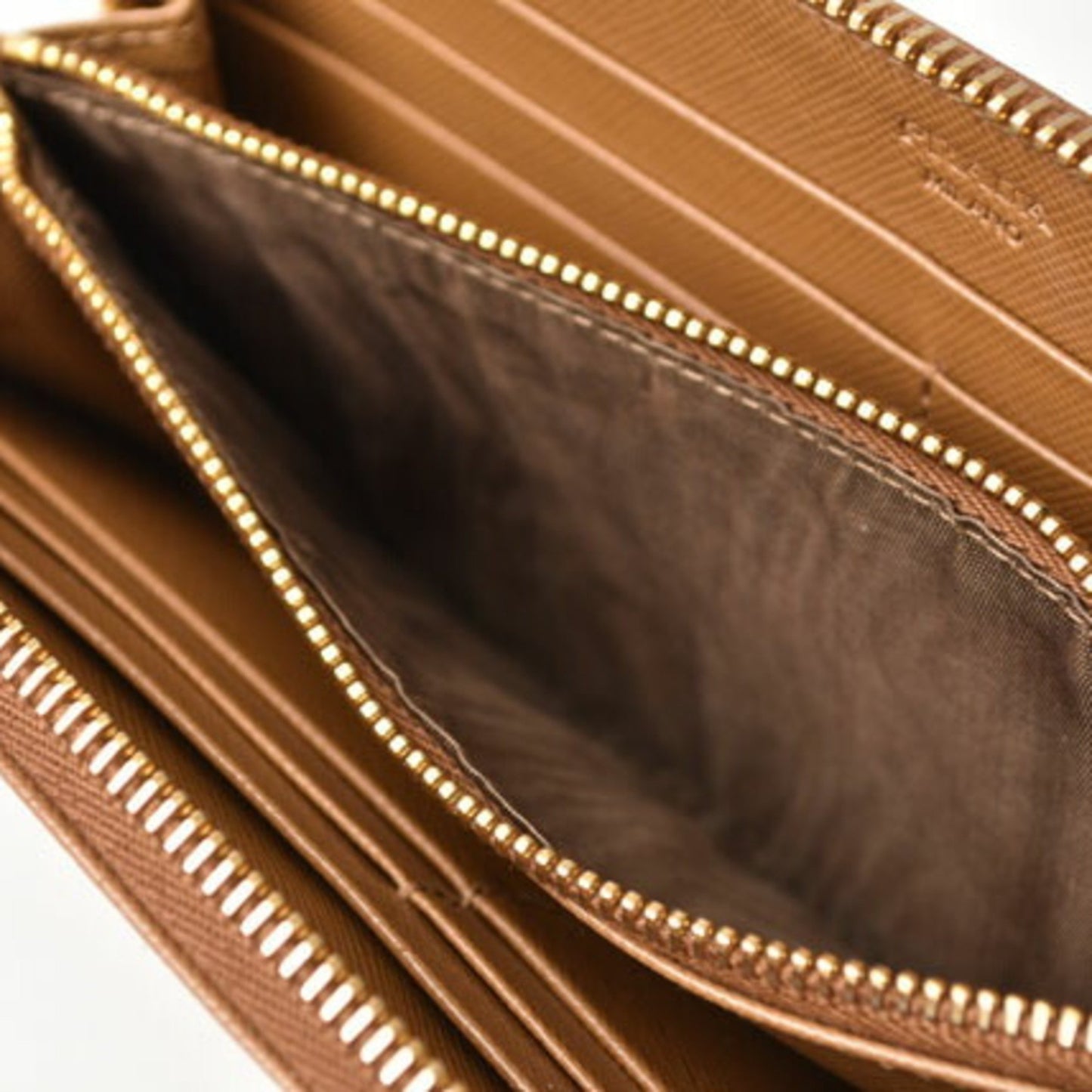 Prada Wallet Prada Long 1M0506 Saffiano Metal Embossed Leather Caramel Caramel