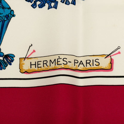 Hermes Herms Carr 90 Passementerie Scarf With Cord Decoration