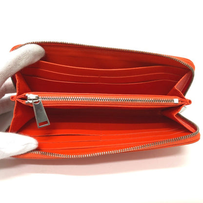 Bottega Veneta 593217 Long Wallet Orange Silverhardware