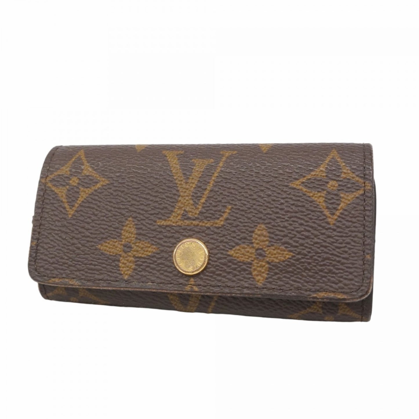 Louis Vuitton Monogram Multicle 4 Key Case M81939 Brown/Blue