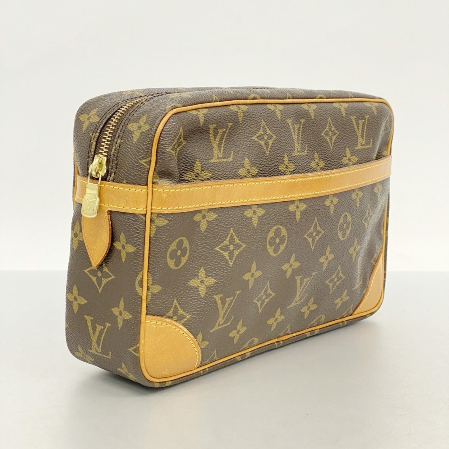 Louis Vuitton Monogram Compigne 28 Clutch Bag M51845 Brown