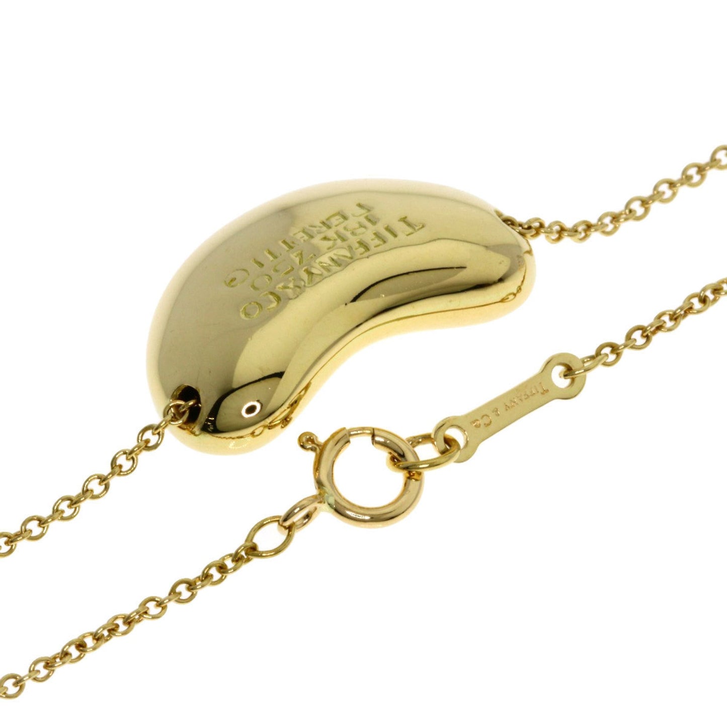 Tiffany Bean Necklace In 18K Yellow Gold
