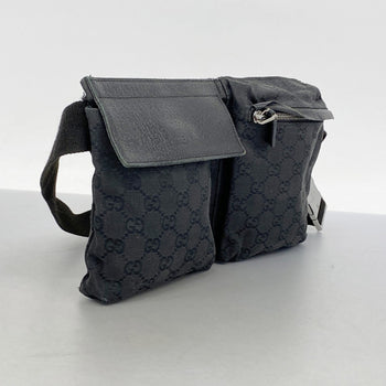 Gucci Gg Canvas Waist Bag 28566 Black